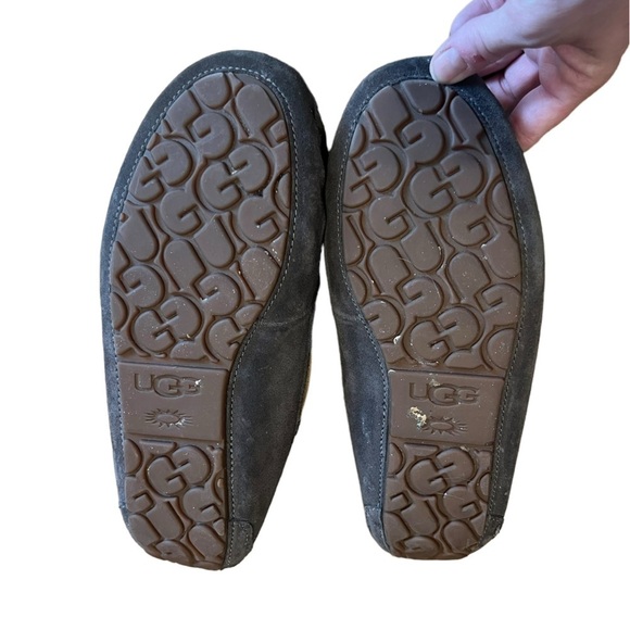 Ugg Dakota women’s gray pewter leather shearling lined slipper - Picture 7 of 9